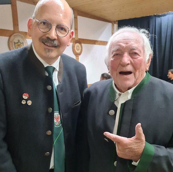 Franz Leichtl und Michael Spörer bei der 100-Jahr-Feier in Neubau 2024